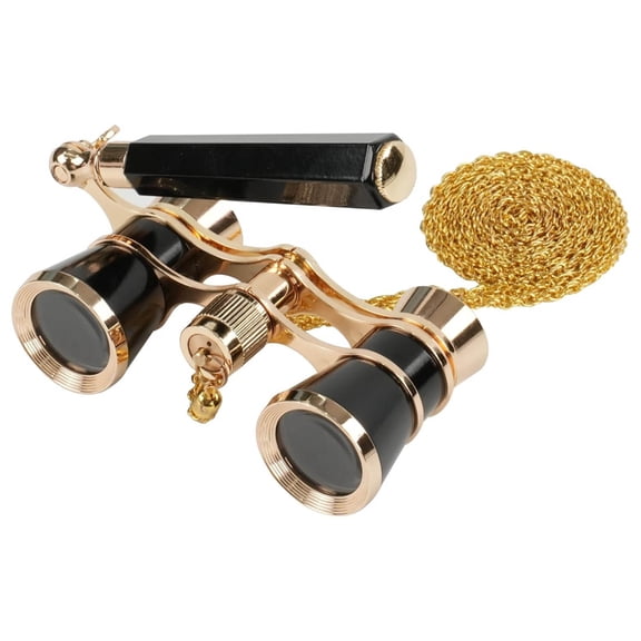 Regulable Handle Golden Chain Operas Glasses Magnification For Concerts Theater