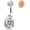 Teardrop-Small, variant on Real Solid G23 Titanium Belly Button Rings - 14G Internally Threaded 10mm Belly Ring Round  Star Teardrop CZ Navel Rings for Women
