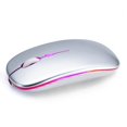 thumbnail image 1 of Mouse inalámbrico AZTZATZ de doble modo BT5.2 2.4G RGB plateado, 1 of 8