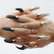 thumbnail image 2 of ZHAOCHENG Juego de 10 anillos de garra de águila estilo punk, joyería con uñas postizas, anillo de garra de cristal transparente retro para dedo, nudillos doblados, garra en la punta del dedo, 2 of 4