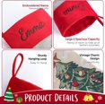 thumbnail image 3 of Personalized Christmas Stockings with Embroidered Name,Soft Velvet with Snowman Jacquard Design Xmas Stockings,18Inches Vintage Stocking for Family & Fireplace Holiday Decor Gift, 3 of 9