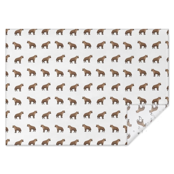White Hyena Pattern Rectangle Tablecloth 60"x84",Waterproof Polyester Rectangle Table Cloth, Wipeable Spillproof Polyester Tablecloth for Dining, Camping, Indoor and Outdoor