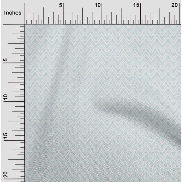 oneOone Cotton Silk Sky Blue Fabric Chevron Geometric Craft Projects Decor Fabric Printed By The Yard 42 Inch Wide