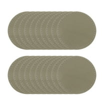 Uxcell Blank Leatherette Patches, Round Faux Leather Hats Patches with Adhesive Iron-on Heat Press Laserable Rustic for Hats DIY Fabric Repair Sew Light Brown