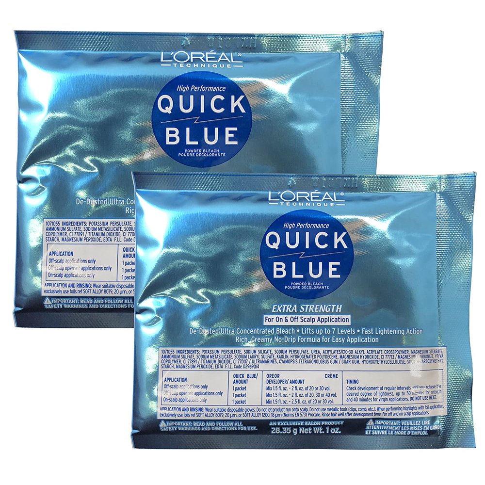 L'Oreal Quick Blue Powder Bleach, 1 oz (Pack of 2)