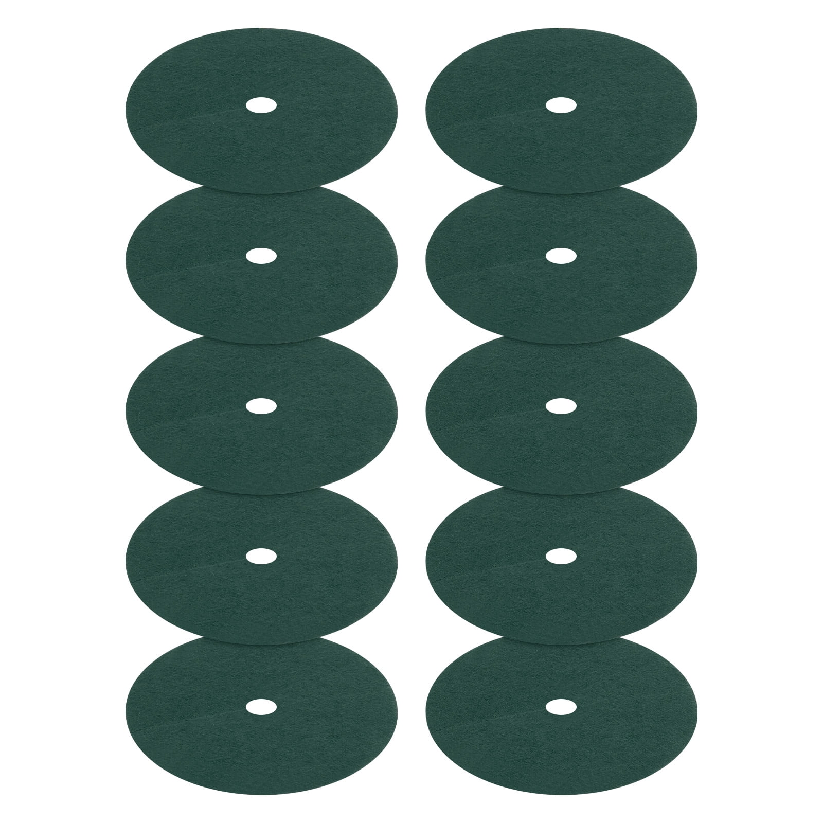 Uxcell 10 Pack Non Woven Tree Cover Rings,24.4 Inch Weed Fabric Cover,Apply To Tree Mulch Ring(Round Dark Green)