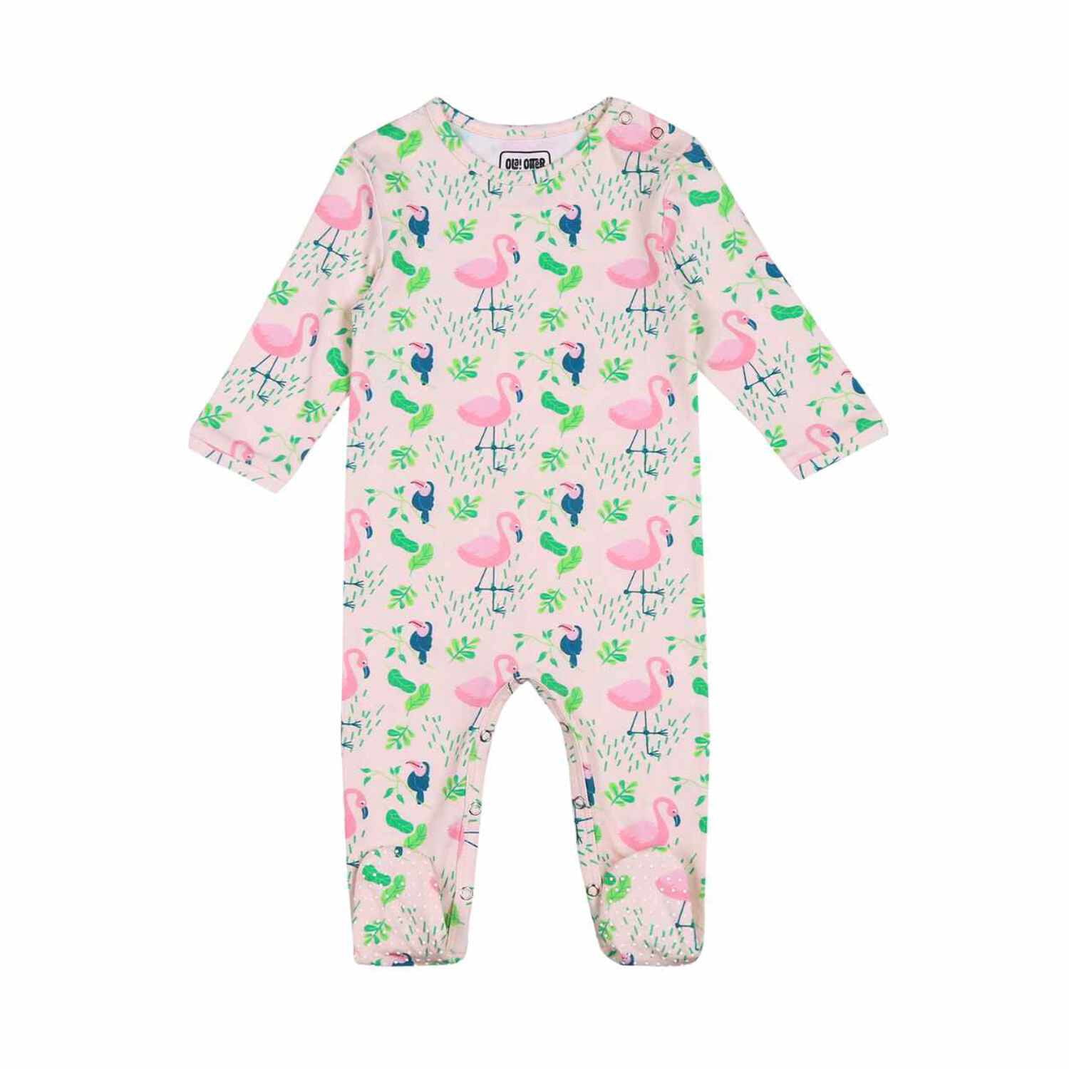 Ola! Otter Baby Romper with Footies | Cozy Cotton Footed Sleeper romper | Organic Cotton | Sustainable| Onesie |