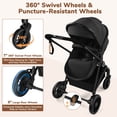 thumbnail image 5 of Vomeast Baby Stroller, Foldable Lightweight Travel Stroller, Reversible Seat, 5-Point Harness, Adjustable Canopy, Black, 5 of 14
