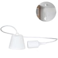 thumbnail image 1 of Portalámparas, casquillo de bombilla, portalámparas E27, lámparas de alambre colgantes, luz colgante blanca DIY con portalámparas de alambre, 1 of 5