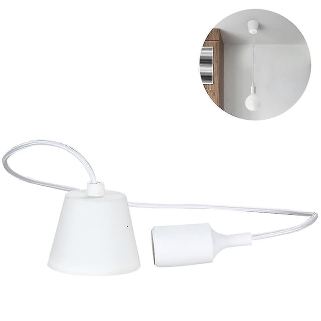Portalámparas, casquillo de bombilla, portalámparas E27, lámparas de alambre colgantes, luz colgante blanca DIY con portalámparas de alambre