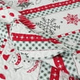 thumbnail image 5 of 3 Pcs Reversible Christmas Quilt Bedspread Set - Festive Christmas Trees & Snowman Design C89, 5 of 7