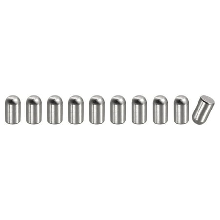 

6x8mm Dowel Pins 10 Pack Round Head Flat Chamfered End Dowel Pin