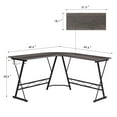 thumbnail image 6 of Ivinta L-Shaped Computer Corner Desk, 49.6 inch Gray Home Office Desk, 6 of 8