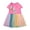 A001, variant on Qudderr Kids Toddler Rainbow Tulle Princess Dress 2-8 Years Girls Printed Dress Baby Girls Summer Mesh Sundress Skirt