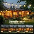thumbnail image 4 of Outdoor String Lights - Waterproof Globe Patio Lights 30 Ft with 30 G40 Shatterproof LED Bulbs, Connectable Commercial Hanging Light for Backyard, Bistro, Porch, Cafe, Deck, Garden, 4 of 7