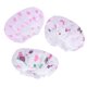 thumbnail image 5 of 3 gorros de ducha elásticos impermeables de plástico para el cabello de baño para mujeres y niñas., 5 of 5