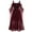 H-Wine29, variant on FEIFLY Women Plus Size Cold Shoulder Butter Fly Sleeve Dress Lace Up Halloween Solid Color Long Dresses Elegant Dress Festival Clothing
