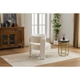 thumbnail image 2 of Accent Chair, Armchair, Boucle Chair&nbsp;Modern Upholstered Fabric Accent Armchair, Comfortable Leisure Single Sofa Chair for Living Room, Bedroom, Office, Ancient White, 2 of 11