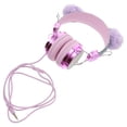 thumbnail image 4 of Children Headset Rhinestone Glitter Kids Headset Furry Ball Over Ear Headset, 4 of 6