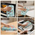 thumbnail image 3 of 4 Pcs Tractor and Cows Blue Pattern Funny Kitchen Towels, Microfiber Dish Towels, Kitchen Tea Towels Set 18" X 26", 3 of 3