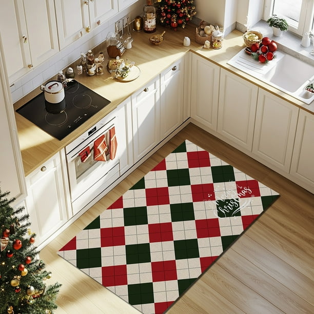 Hogar y cocina, Alfombras de baño, Alfombra de baño, Alfombra de área, Alfombras Alfombras para sala de estar, Alfombra navideña Alfombra absorbente Alfombra de cocina y baño Alfombra de piso de fibra