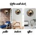 thumbnail image 7 of Arsvita Wall Clock 8 Inch Round Black and Gold Wall Clock for Bedroom Quiet Analog Clock for Wall, Battery Powered, 7 of 7