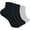 Black & White, variant on 6 Pairs Women Ankle Socks Cotton Solid Color with Cushion for Athletic Running