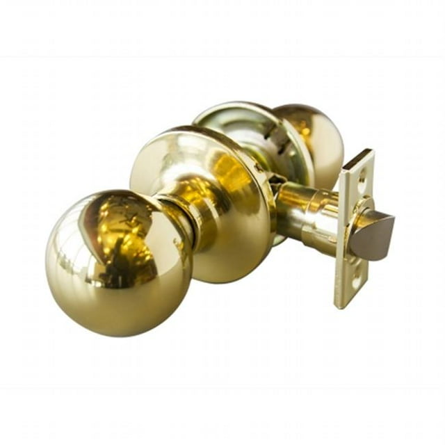 Design House 727024 6 Way Latch Passage Door Knob, Polished Brass