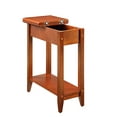 thumbnail image 3 of Convenience Concepts American Heritage Flip Top End Table with Shelf, Cherry, 3 of 6