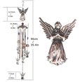 thumbnail image 3 of Electroplated Brass Metal Tube Wind Chime - Angel-Shaped Hanging Ornament Shiny Metal Bell Decor, Lightweight Indoor & Outdoor Accessory for Home, Garden, Patio & Porch Daily Decoration, 1pc, 3 of 5