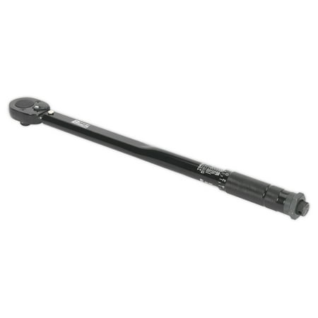 

Sealey Ak624B Micrometer Torque Wrench 1/2In Sq Drive Calibrated Black Series