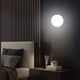 thumbnail image 5 of Aplique de pared para exterior | Aplique LED impermeable IP65 para porche, jardín y baño | Luz blanca cálida | Material de policarbonato negro | 21,5 x 21,5 cm, 5 of 7