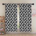 thumbnail image 5 of Blackout Kids Curtains,Black White Skull Pattern Childrens Insulated Curtains Set Of 2,Bedroom Essentials,Toddler Room Decor 52x63in(132x160cm), 5 of 5