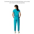 thumbnail image 3 of Members Only Valencia Jogger Scrub Pants for Women - Teal - S, 3 of 7