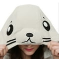 thumbnail image 4 of BRGZLK Fleece Onesies for Women Men Couple Warm Fluffy Pyjamas Teddy Hooded Onesie Cute Animal Pajamas Winter Plush Hooded Flannel One Piece Jumpsuit Sleepwear Size 8-22, 4 of 7