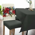 thumbnail image 5 of Stretch Dining Chair Covers Set of 8, Christmas Winter Red Blue Poinsettia Pine Leaves Berry Vintage Beige Removable Dining Chair Protector Slipcovers for Kitchen Party Restaurant, 5 of 6