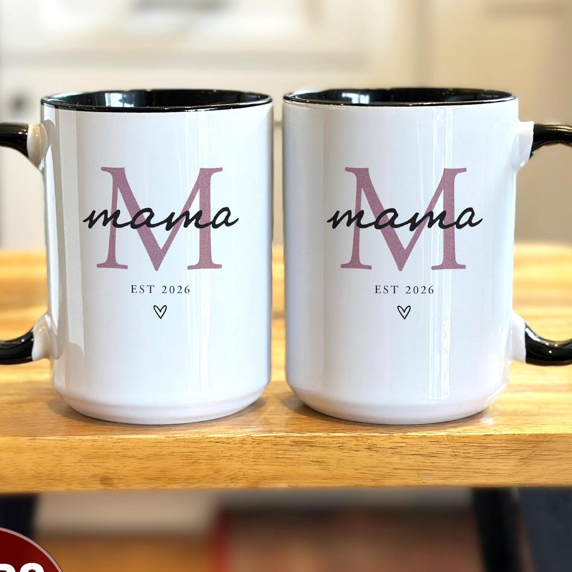 Personalized New Mama Name Coffee Mug Monogram Design With Year Est Date Gift For New Mom