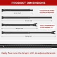 thumbnail image 2 of Heavy-Duty Sliding Glass Door Security Bar - Adjustable Patio Door Jammer Lock for Apartment, Travel, Hotel, Home, Black, 400LBS Capacity, 2 PCS, 2 of 3
