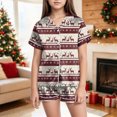 thumbnail image 2 of sdbrld Girls Christmas Pajamas Button Up Top & Shorts Matching Pjs Set Kids Sleepwear Set Xmas Gift for Children Sizes 10-11 Years, 2 of 5