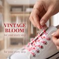thumbnail image 3 of INSPIRE CHIC Heart Printed Cute Flat Shoelaces for Sneakers and Boots - 1 Pair of Colorful Laces Pink-Red Rose 120cm/47.2", 3 of 6