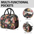 thumbnail image 6 of Womens Pioneer Flower Floral Print Pattern Lunch Box for Work,Insulated Lunch Bag for Women,Loncheras Para Mujer,Leakproof Adult Lunch Bag for Work,Beach,Travel,Picnic,Camping, 6 of 7