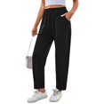 thumbnail image 5 of REALiKUN Drawstring Wide Leg Pants for Women Elastic Waist Loose Versatile Comfy Lounge Trousers with Pockets, 5 of 8