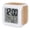 Desert Khaki Brown, variant on Sage Green Digital Alarm Clock for Bedrooms,Smart LED Alarm Clock with 7 Color Changing Night Light,Vintage Minimalist Botanical Stripes Pattern Silent Wake Up Clocks for Sleep Study 3.2"x3.2"