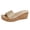 Gold, variant on YLYL Women's Platform Wedge Sandals Espadrille Open Toe Slip on Fashion Casual Summer Beach Slippers