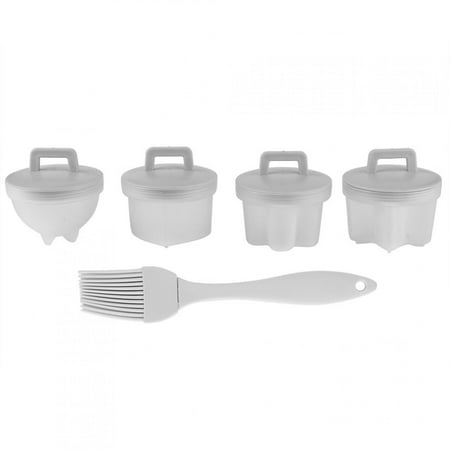 

Egg Cooker Pudding Mold With Oil Brush For Home Making Desserts Kitchen Gray