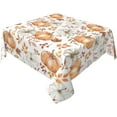 thumbnail image 2 of Fall Tablecloth 60x60 Inch Square Watercolor Burnt Orange Grey Pumpkin Leaves Table Cloth,Autumn Leaf Thanksgiving Stain Resistance Polyester Indoor Outdoor Table Covers for Kitchen Dining Party, 2 of 6