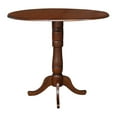 thumbnail image 6 of 42" Round Dual Drop Leaf Pedestal Table - 41.5"H  Espresso, 6 of 10