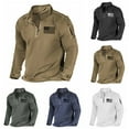 thumbnail image 3 of Mens Zip Collar Casual Pullover Fleece Sweatshirt Sweater T Shirt Tee Tops, 3 of 11