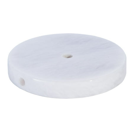 Diameter Round Base - 6 Inch Diameter Round White Marble Base, 6 Inch Diameter Round White Marble Base By B&P Lamp