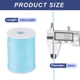 thumbnail image 2 of Cuerda de polipropileno trenzada Uxcell de 1/16 de pulgada, cuerda de nylon de 328 pies para tendedero, camping, exterior, azul cielo, 2 of 6